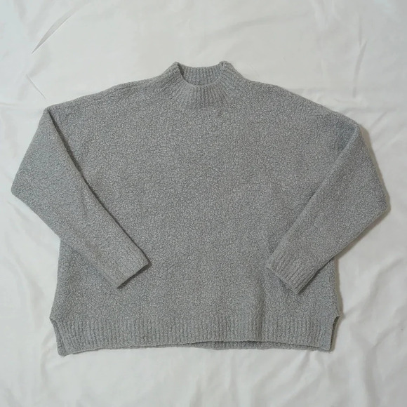 Saks Fifth Avenue Wool Sweater Mock Neck Sweater, Color Gray Size XL - Picture 1 of 12